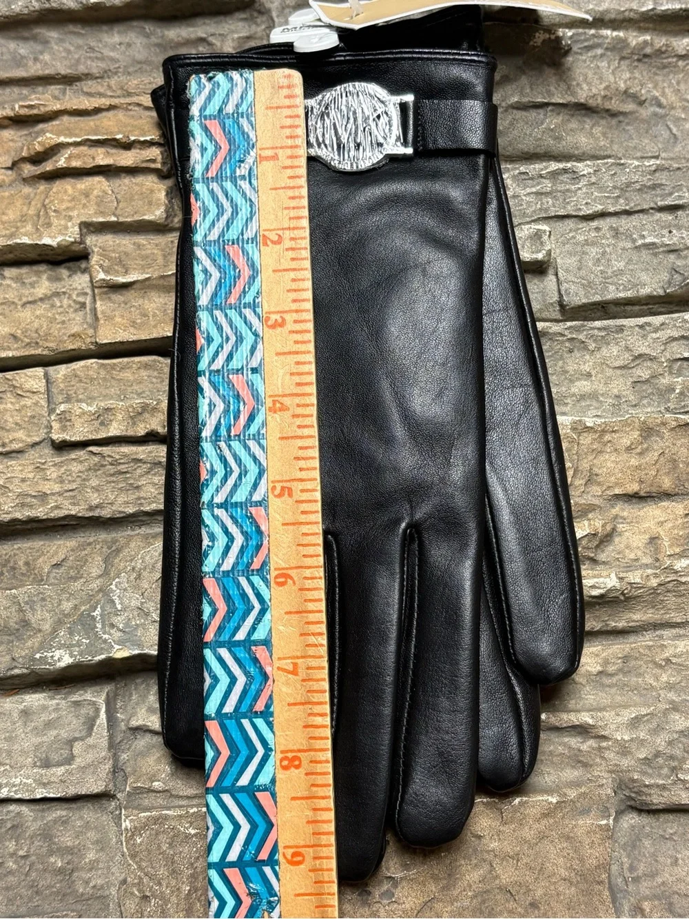 Michael Kors Women’s Black Leather Driving Gloves Sz Large NWT Classic